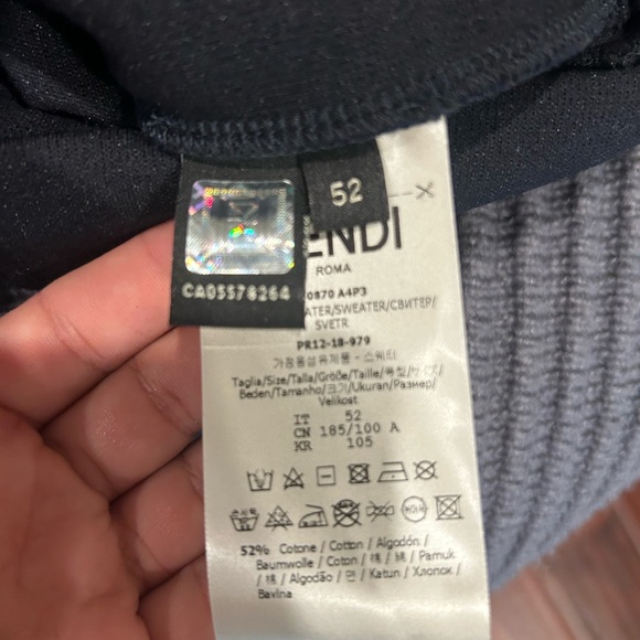 NEW w/o tags Fendi Men’s hoodie in black size 52. Never worn, only tried on. - Picture 2 of 2